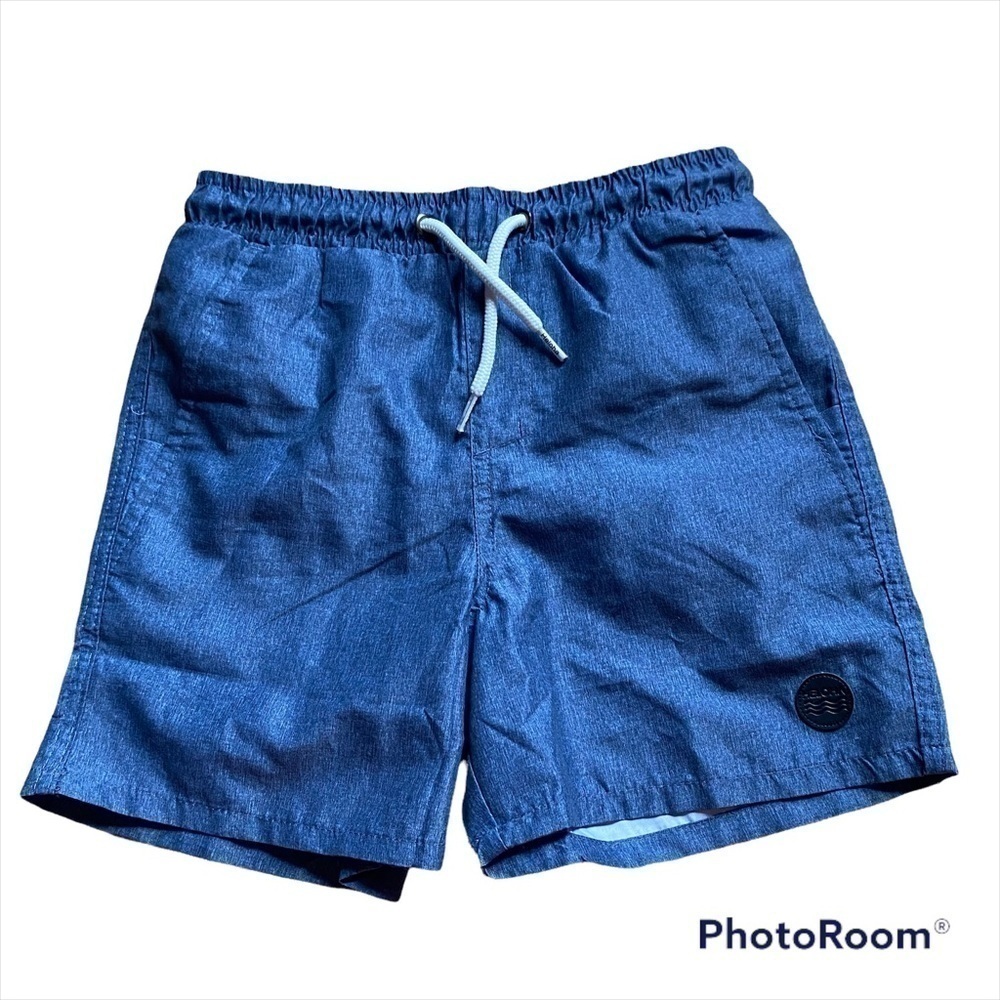 Meloha Boys Swim Trunks Small Blue Kids Bathing Suit Shorts